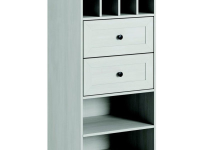 Country House White Wardrobe Chest of drawers Lowboard Sideboard Wood Buffet Chests of drawers Sideboard